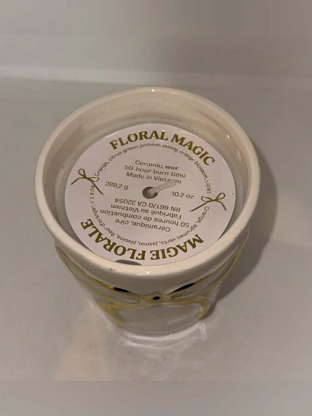 Urban Outfitters Bow Scented Candle, Floral Magic